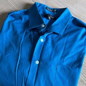 Vibrant Blue Men's Dress Shirt